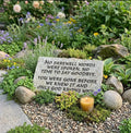 No Farewell Words granite memorial handcrafted engraved stone