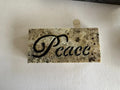 Peace script granite plaque handcrafted engraved stone