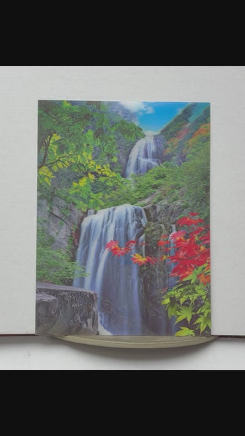 Two-Tier Forest Waterfall 3D lenticular artwork preview