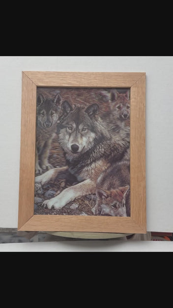 Wolf Portrait in the Forest 3D lenticular artwork preview
