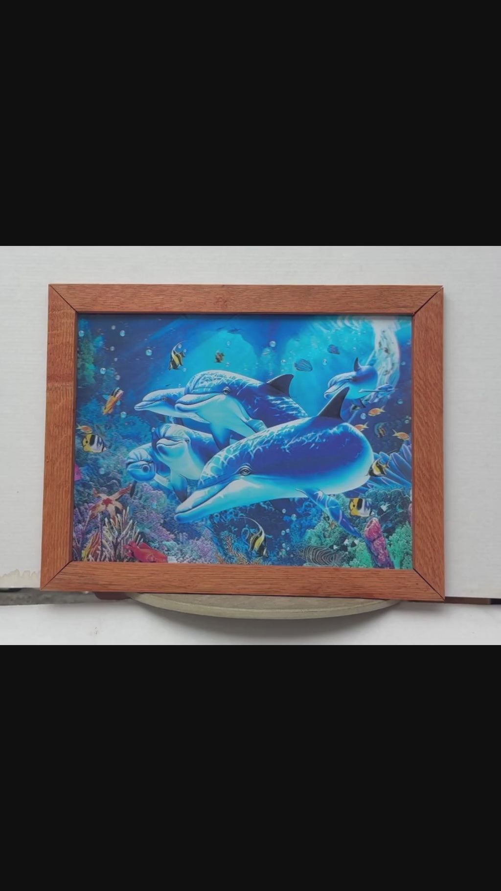 Orcas in the Ocean – 3D Lenticular Art