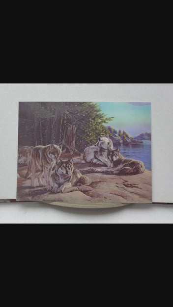 Wolf Pack at the Lakeshore 3D lenticular artwork preview