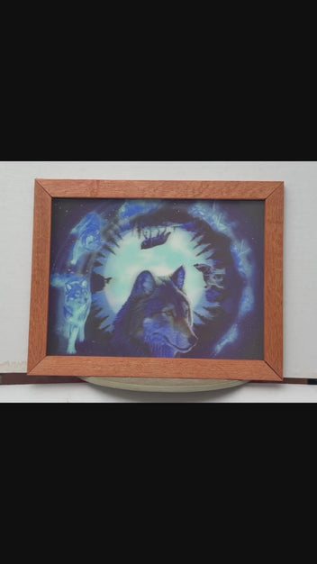 Wolf Beneath the Moon 3D lenticular artwork preview