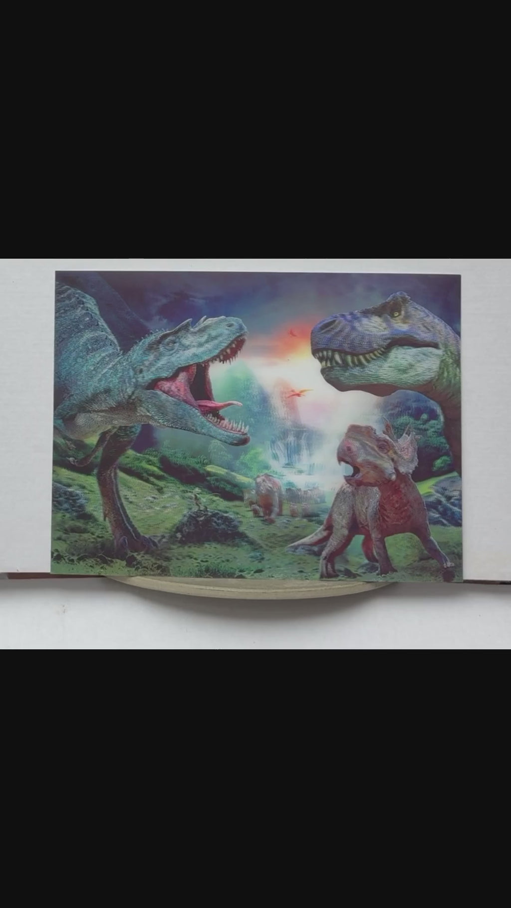Prehistoric Dinosaur Showdown – 3D Lenticular Art