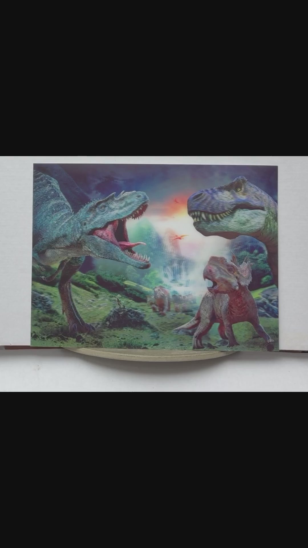 Prehistoric Dinosaur Showdown – 3D Lenticular Art