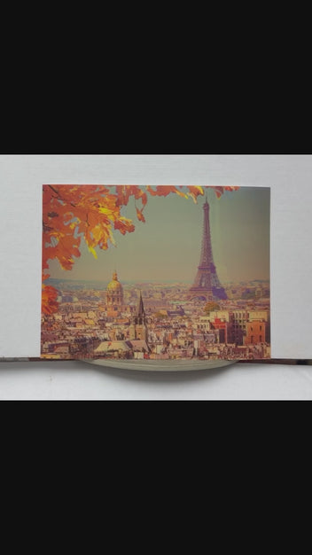 Paris Eiffel Tower in Autumn 3D lenticular artwork preview
