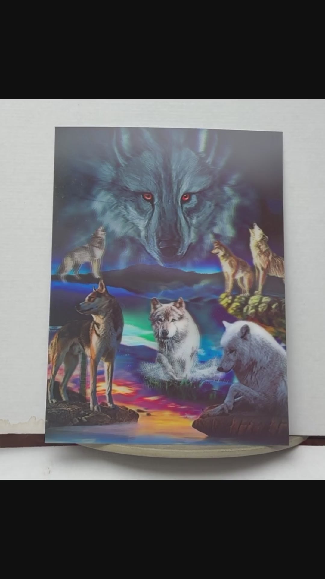 Fantasy Wolves by Moonlight – 3D Lenticular Art