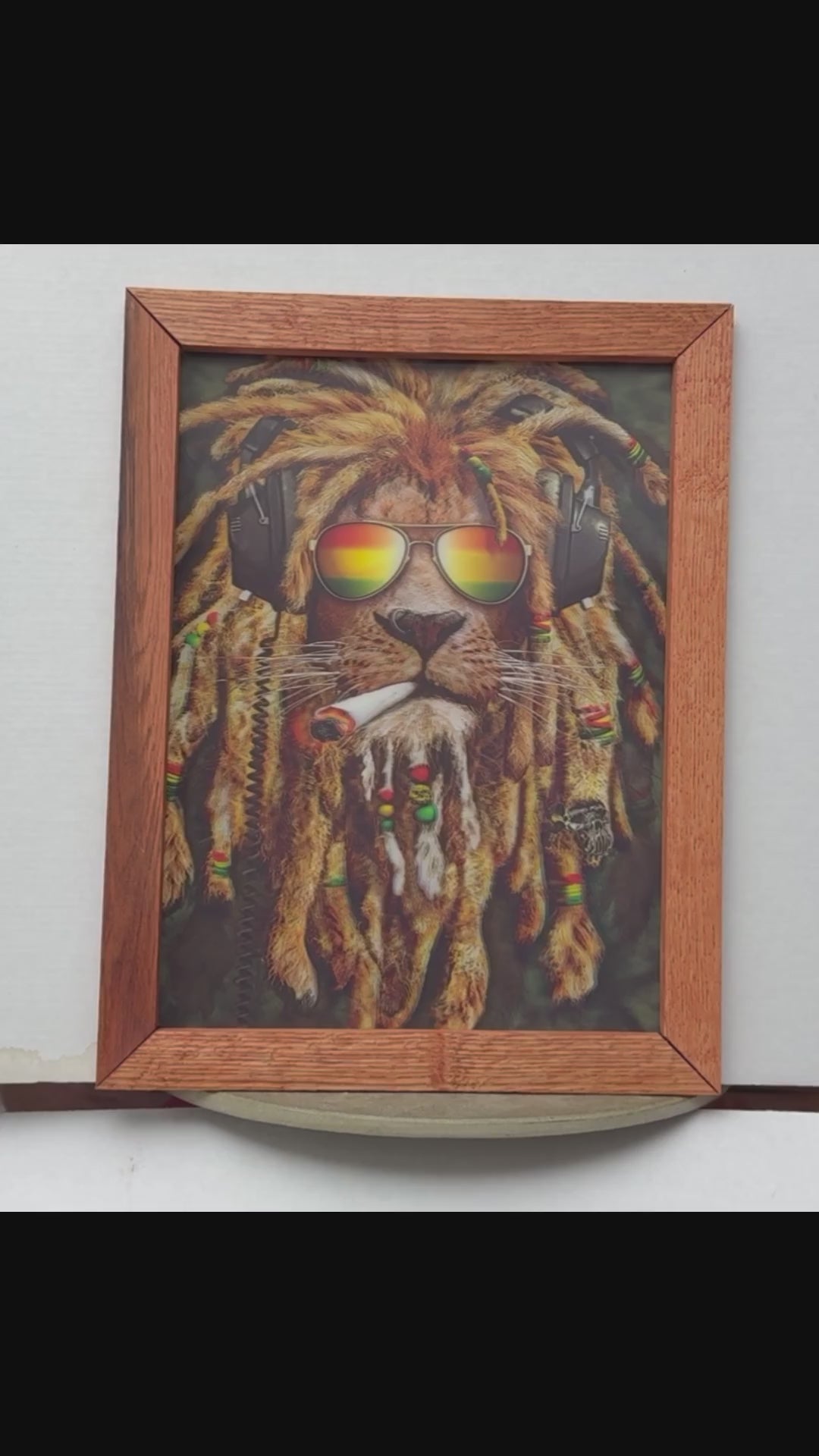 Rastafarian Lion Portrait – 3D Lenticular Art