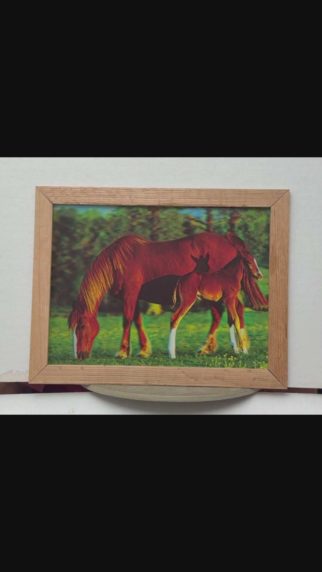 Red Horses in the Forest – 3D Lenticular Art