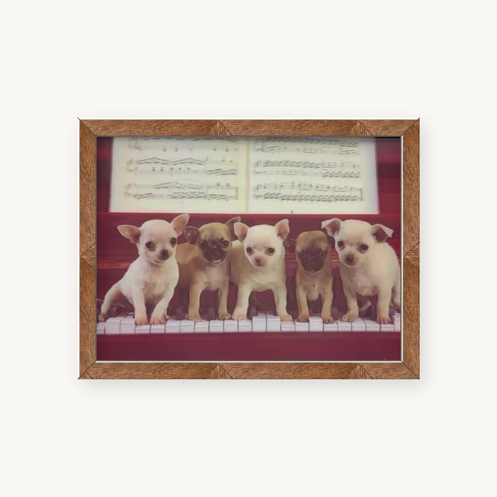Vintage Puppy Portraits – 3D Lenticular Art