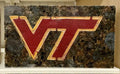 Virginia Tech polished granite handcrafted engraved stone