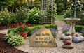 What Happens at the Lake stone handcrafted engraved stone